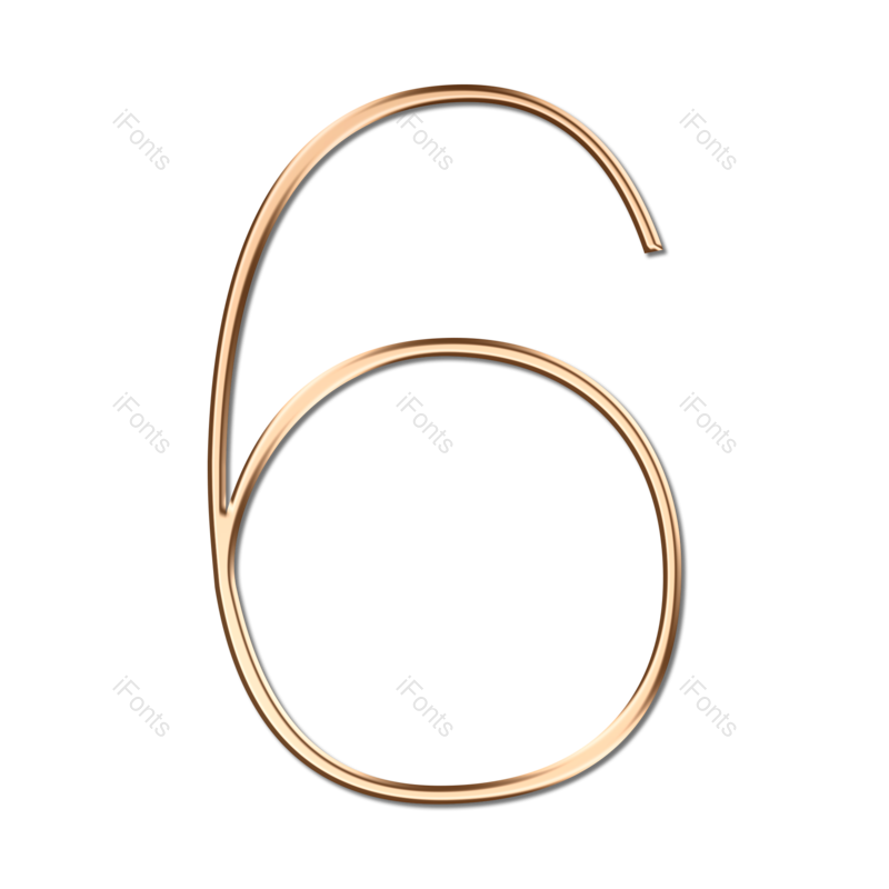 金属字图片,数字元素,金色PNG,免抠素材